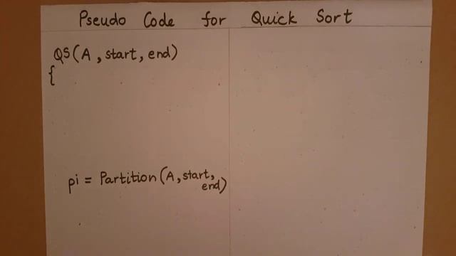Quick Sort - Pseudo Code смотреть онлайн