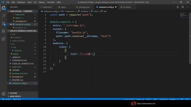 Cap 13 | #04 Curso Webpack: Importar um arquivo .css смотреть онлайн