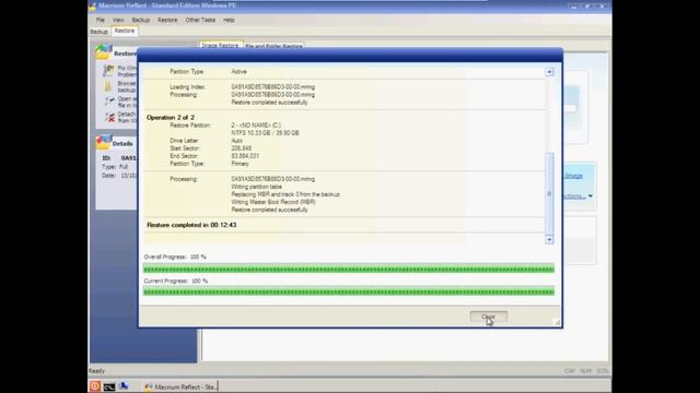 Macrium Reflect - Restore With WinRE смотреть онлайн