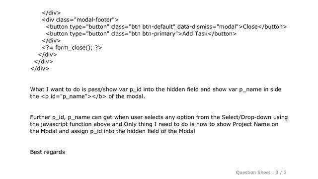 HTML : Bootstrap Modal - Pass data into Modal using Javascript смотреть онлайн