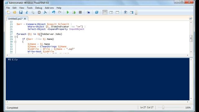 Powershell: Script Jobs From One SQL Server Not In Another Server смотреть онлайн