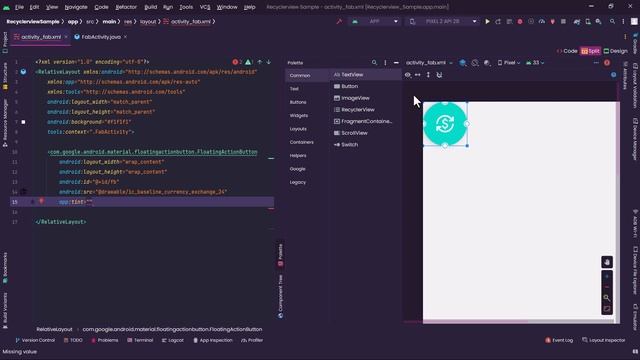 Floating Action Button Android Studio смотреть онлайн