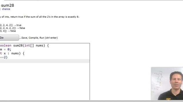 CodingBat Java Array-2 sum28 смотреть онлайн