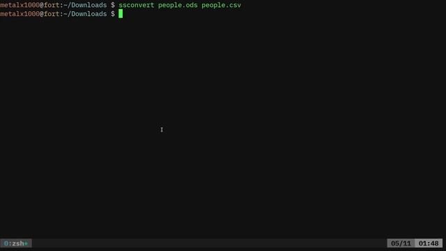 Linux Shell Convert Excel Spreadsheets xlsx to csv Gnumeric смотреть онлайн