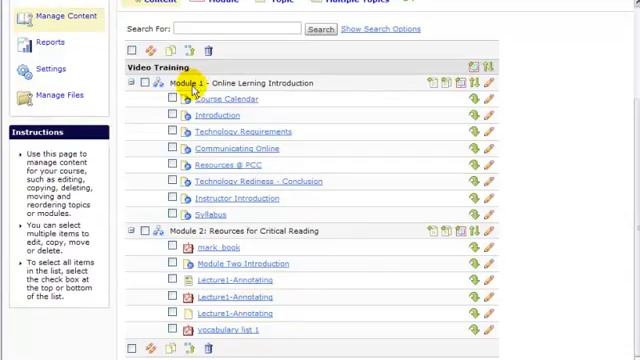 Create and populate module in D2L - Content Area смотреть онлайн