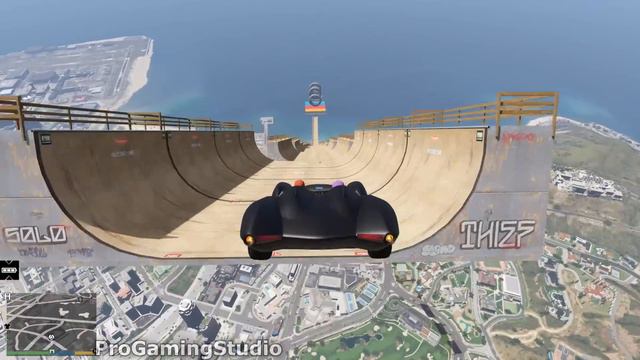 GTA 5 Spiderman vs Biggest Mega Ramp (Spiderman Cars, Bikes Jumps in GTA V) смотреть онлайн
