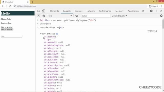 JavaScript DOM Manipulation Tutorial Hindi | Select HTML Elements CheezyCode | #35 смотреть онлайн