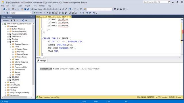 Curso de SQL Server 2019 #7 COMANDO CREATE Y SELECT смотреть онлайн
