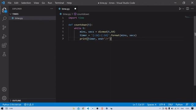 How to create countdown timer in python (Python tutorial 2023) смотреть онлайн