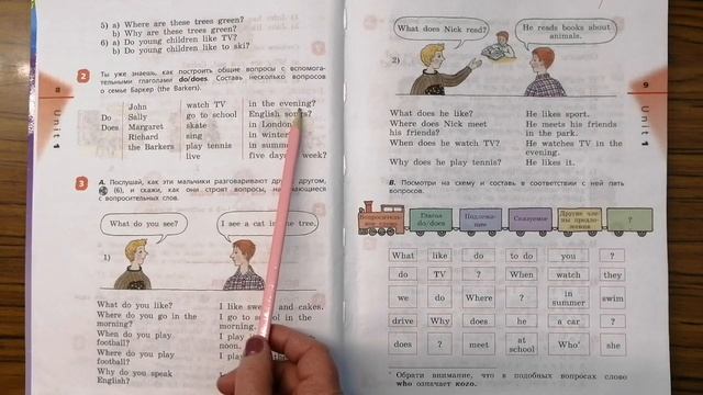 Часть 1/ Unite 1/ Step 2(1)/ стр. 7-8_Учебник "Rainbow English 4” О.В.Афанасьева смотреть онлайн