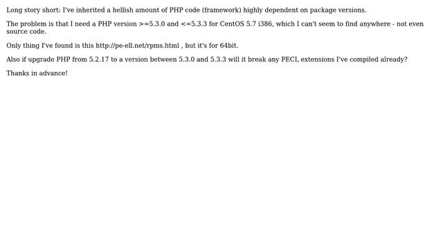 Tracking down and installing specific version of PHP on CentOS смотреть онлайн