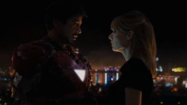 Поцелуй Тони и Пеппер | Железный Человек 2 (2010) смотреть онлайн