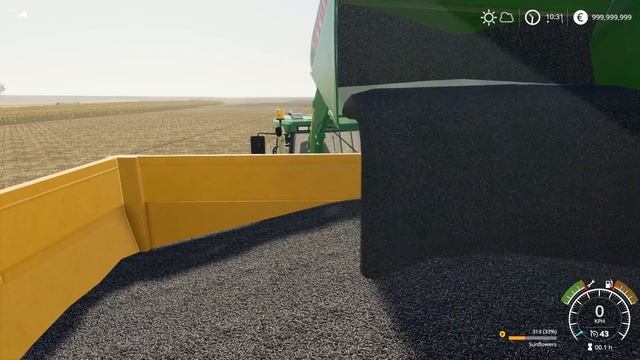 Farming Simulator 19 - JOHN DEERE 7810 Tractor Front Loader Loads Sunflowers смотреть онлайн