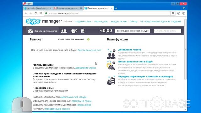Групповое пополнение счета в Skype