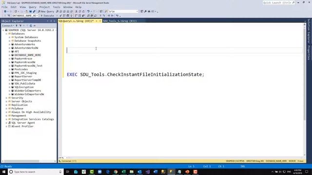 SDU Tools 114 Check Instant File Initialization State in SQL Server смотреть онлайн