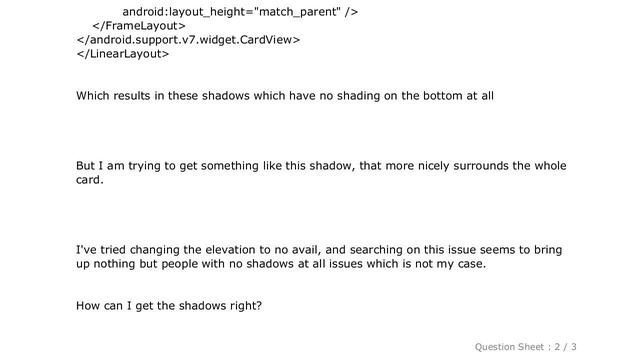 Android : Cardview not showing shadow along bottom смотреть онлайн
