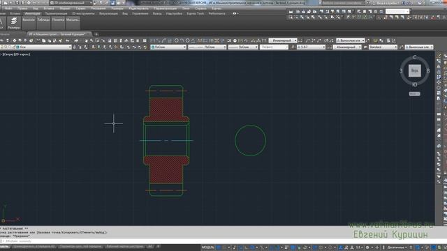 [Сборочный чертеж в AutoCAD] Чертеж шестерни или как начертить шестерню в Автокад часть 1 смотреть онлайн