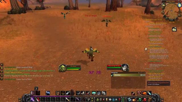 World of Warcraft Classic Hardcore - Rogue 19 Barrens Questing смотреть онлайн