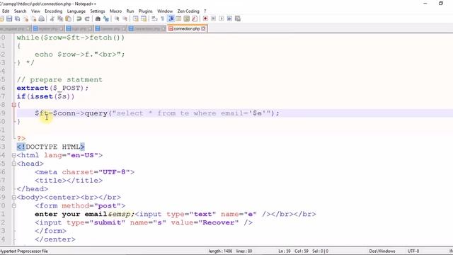 PDO(Php Data Object) in hindi part -8(SQL Injection/Prepare statement/prevent from sql injection) смотреть онлайн
