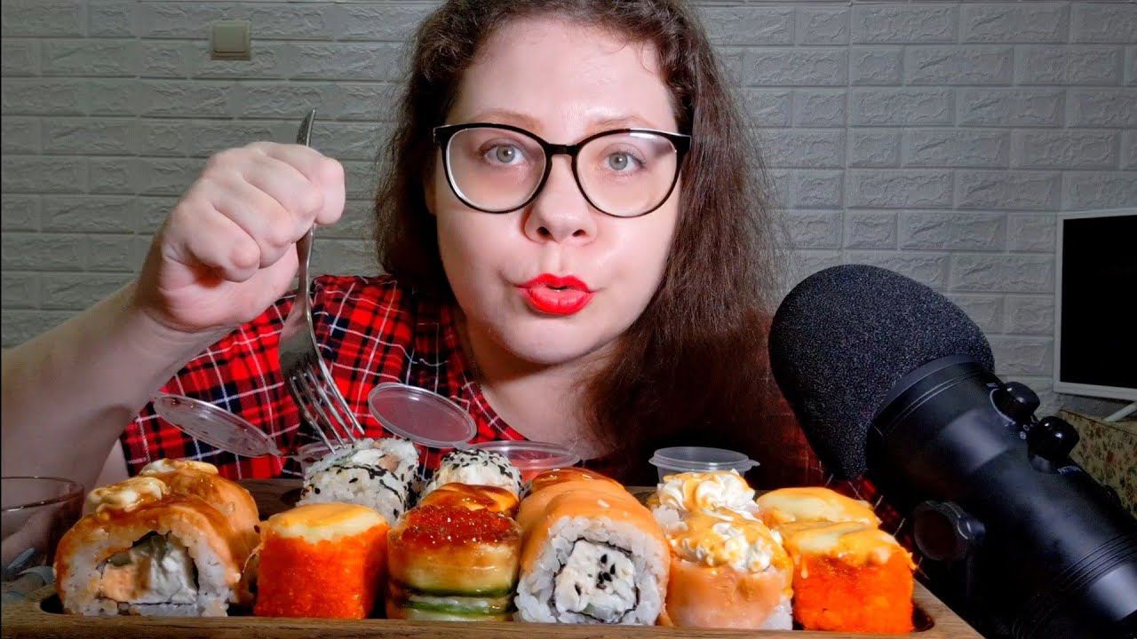 Мукбанг Роллы/АСМР ИТИНГ Роллы