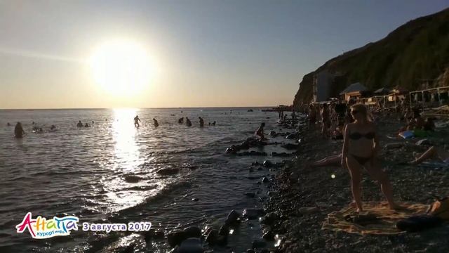 Анапа. Тургеневский пляж 3.08.2017 погода море КУПАНИЕ ВЕЧЕРОМ смотреть онлайн