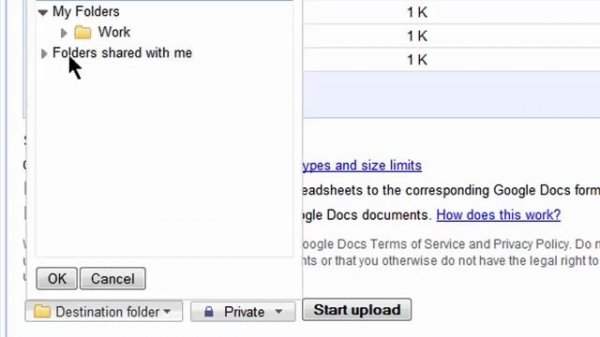 Uploading files to Google Docs