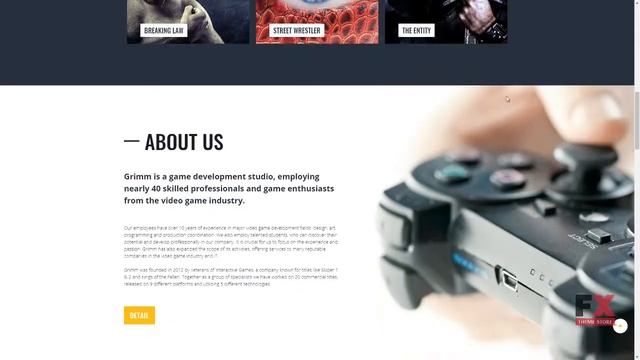 GRIMM - Game Development Studio WordPress Theme TMT | Free Template смотреть онлайн