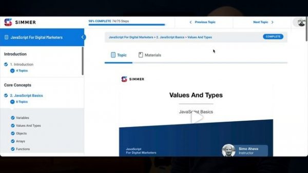 JavaScript For Digital Marketers – Online Course By Simmer
