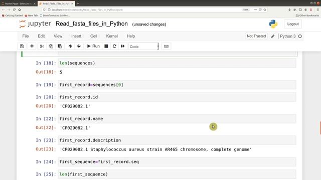 FASTA file Python | FASTA file opener | Bioinformatics | Part 2 смотреть онлайн