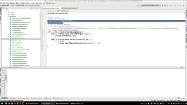 Урок Java 396: Best practice 32: Используйте стандартные исключения смотреть онлайн