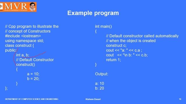 CSE 21 OOP THROUGH C++ CLASS 8 | CONSTRUCTORS | MVR смотреть онлайн
