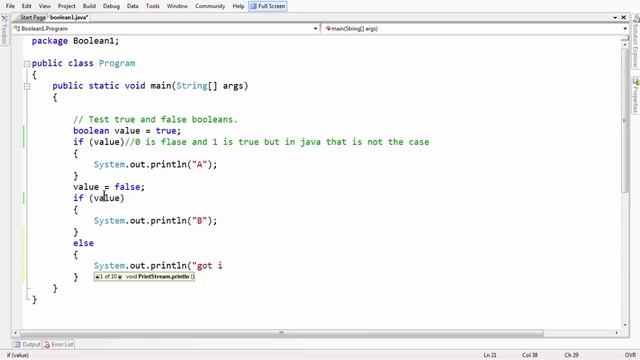 2.Java Boolean Type part - 1 смотреть онлайн