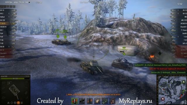 WOT: Arctic Region - T-34-85 смотреть онлайн