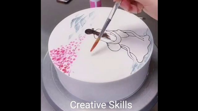 10 Cake Designs Ideas For Cake Shop | Birthday Cake Painting Design You Must Try | Creative Skills смотреть онлайн