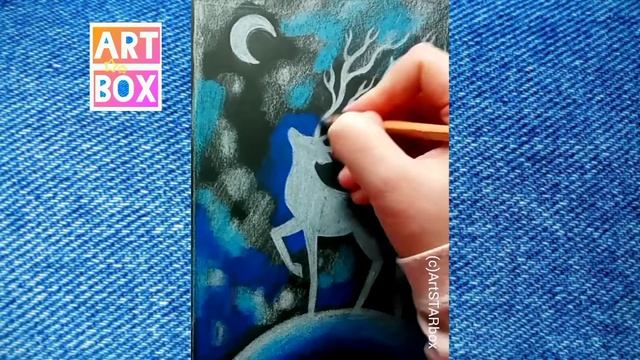 Как нарисовать волшебного✨ОЛЕНЯ✨How to draw magic dear смотреть онлайн