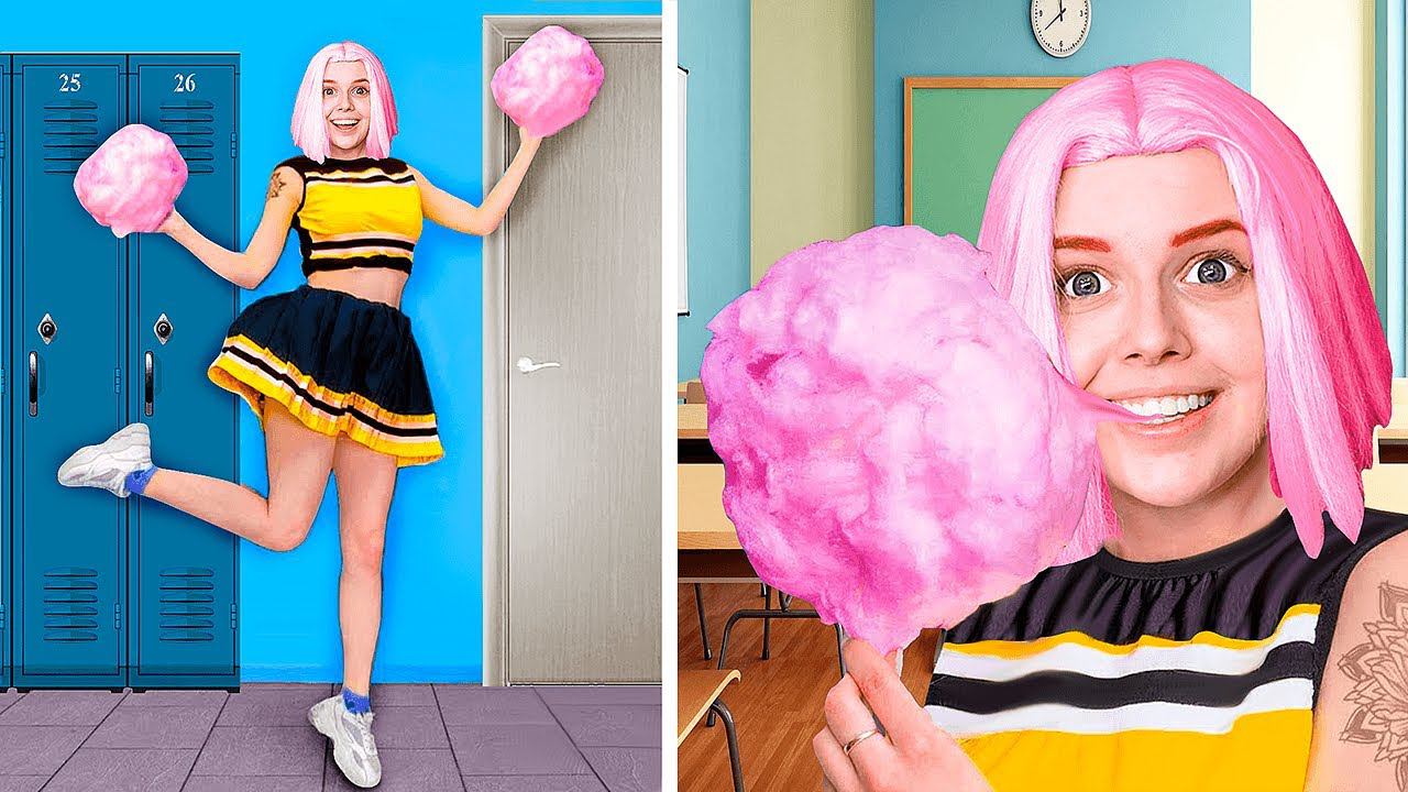 9 Способов Пронести СЛАДОСТИ в ШКОЛУ ! смотреть онлайн