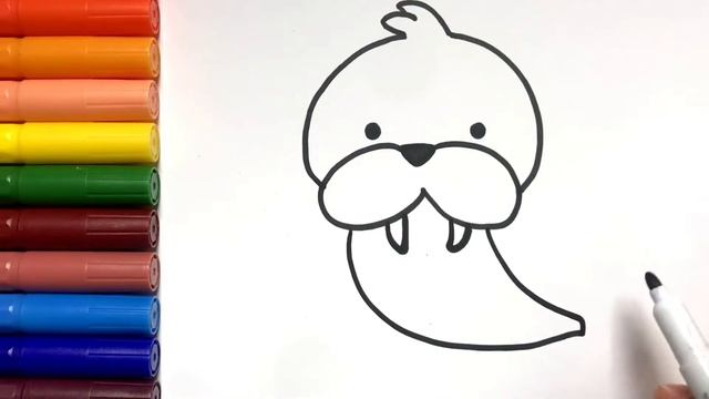 Kawaii Drawings | How to Draw Cute Monk Seal | Easy Drawings смотреть онлайн