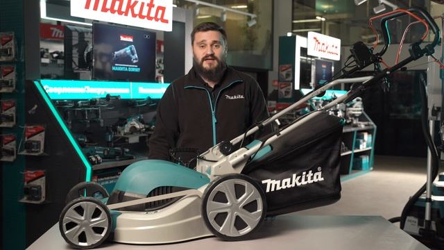 Обзор электрической самоходной газонокосилки Makita ELM4621