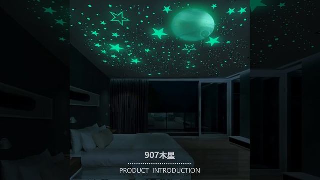 Светящиеся наклейки в виде Луны и звезд/Moon Stars Luminous Stickers