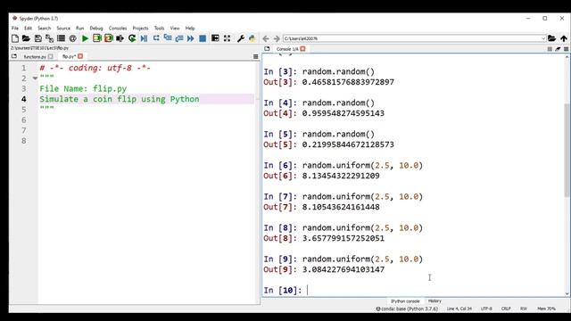Lecture 5 Boolean Variables, Conditions and Selection Control Structures - Part 4 Flipping a Coin смотреть онлайн