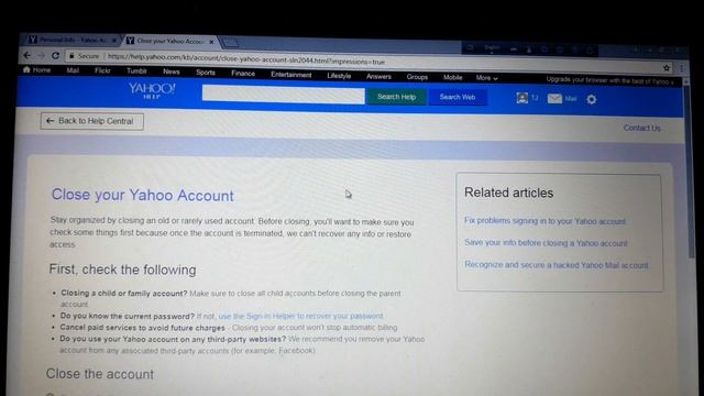 How To Delete Yahoo Mail Account Permanently | Delete Your Extra/unnecessary Yahoo Account