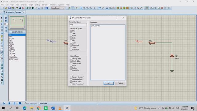 ANALOGUE CIRCUIT ANALYSIS | Diode Characteristic Using Proteus ( Tutorial #3 ) смотреть онлайн
