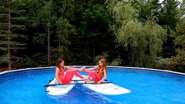 Paddle Board Yoga Challenge with my Sister! смотреть онлайн