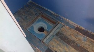 Душевая на уровне пола на деревянном полу 1ч