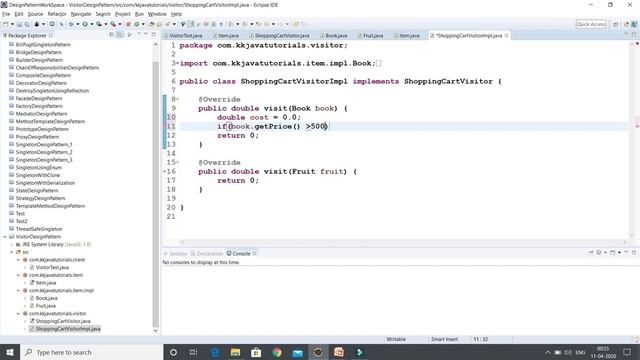 Visitor Design Pattern Implementation in Java ? || Design Pattern Interview Question смотреть онлайн