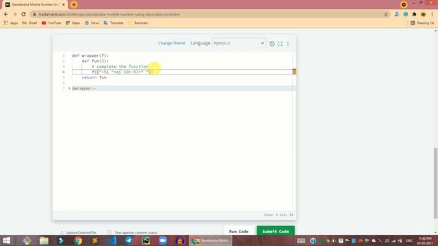 HackerRank Standardize Mobile Number Using Decorators solution in Python | Python problems solution смотреть онлайн