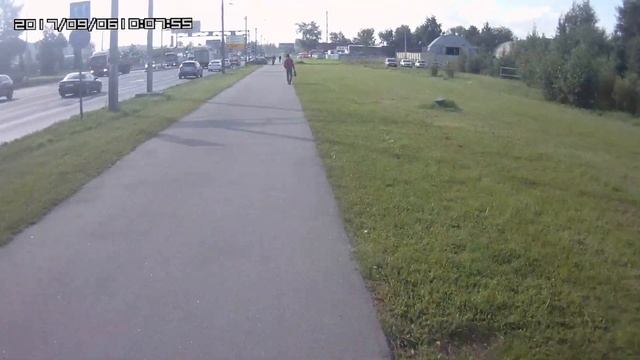 Тестируем тротуар на велосипеде от Балтийского вокзала до митрофаньевского путепровода 06.09.2017 смотреть онлайн