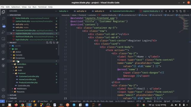 Laravel Full Course Class 45 | E-commerce Project | Customer Authentication смотреть онлайн