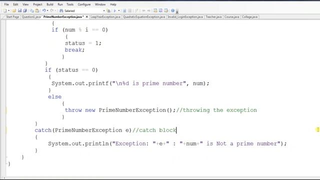Java progrma for Prime number exception смотреть онлайн