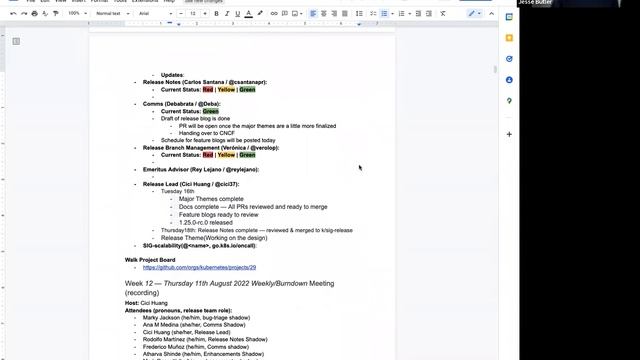 Kubernetes Release Team Meeting (1.25) (APAC) for 20220812 смотреть онлайн